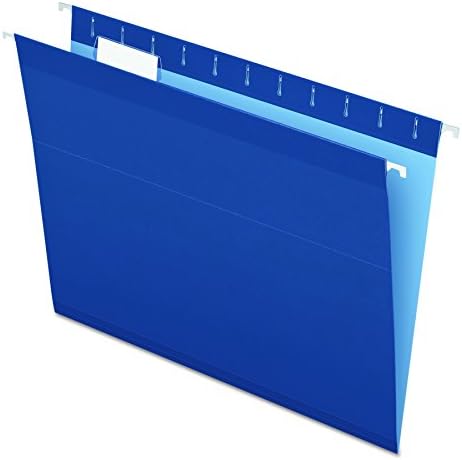 Pendaflex Reinforced Hanging File Folders, Letter Size, Navy, 1/5 Cut, 25/BX (4152 1/5 NAV)