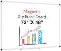XBoard Magnetic Dry Erase Board 72 x 48 Inches Wall-Mounted, 6'x4' Whiteboard with Marker Tray, Aluminum Frame White Board for School Office and Home