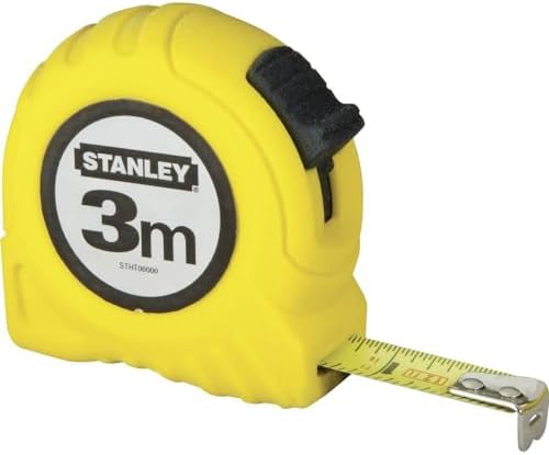 STANLEY Tape Measure (3 m Tape Measure, Extra Strong Curved Tape, Polymer Protective Layer, End Hook Triple Riveted) 1-30-487