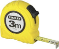 STANLEY Tape Measure (3 m Tape Measure, Extra Strong Curved Tape, Polymer Protective Layer, End Hook Triple Riveted) 1-30-487