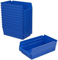 Akro-Mils 30130 Heavy Duty Plastic Shelf Bins, 12"x 6.5"x 4", Blue, 12-Pk