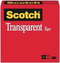 Scotch Transparent Tape, 1 in x 2592 in, 1 Roll