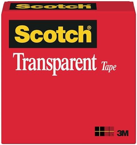 Scotch Transparent Tape, 1 in x 2592 in, 1 Roll