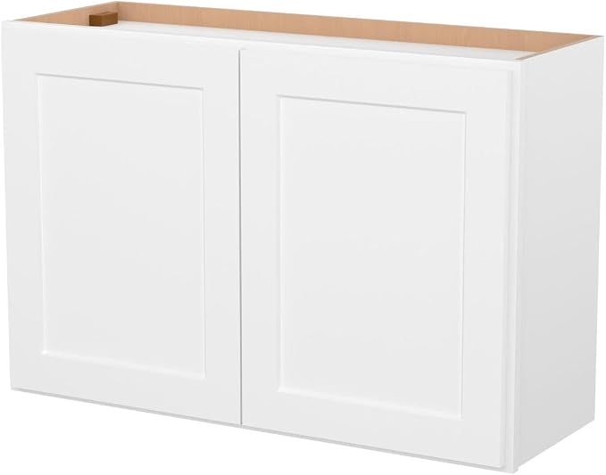 Furinno Shaker Wall Kitchen Cabinet 2-Doors, White | 12 D x 36 W x 24 H, Adjustable Hinges, Soft-Close Shaker-Style Door, Ready to Assemble, Plywood, for Pantry, Dining Room