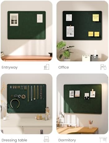 Fluxynara 23.6" x 17.1" Bulletin Board, Pine Green