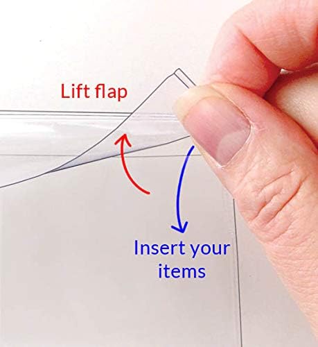 StoreSMART 6-Pocket Clear Vinyl Binder Page with Flaps - 25-Pack - SPT600-6F-25