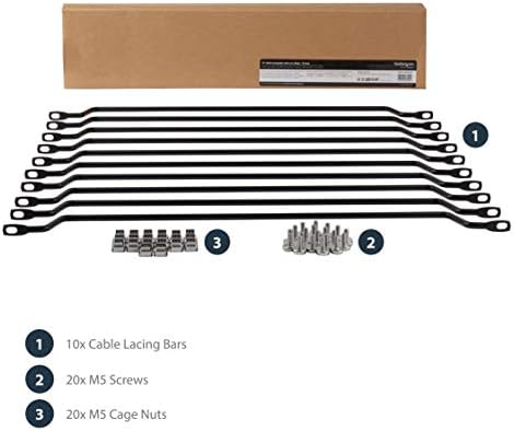StarTech 10-Pack Lacing Bar with 2in Offset for 19in Rack (CMLB102)