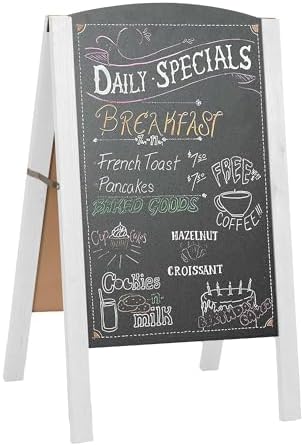 Ilyapa A Frame Chalk Board Easel Sign 20x30 in - Sandwich Signs Outdoor