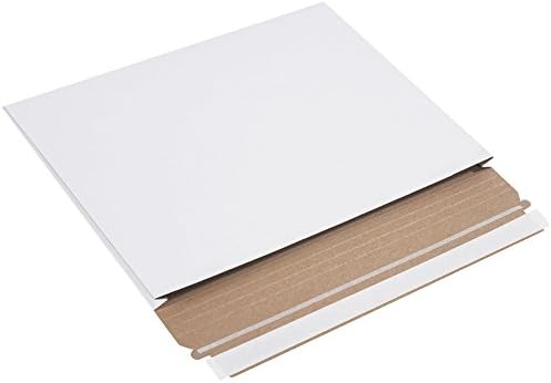 Top Pack Supply Gusseted Flat Mailers, 12 1/2" x 9 1/2" x 1", White (Pack of 100)