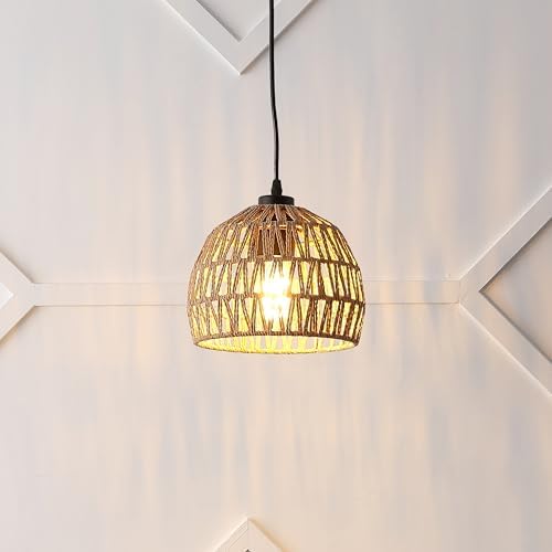 JONATHAN Y Campana 1-Light Pendant Dome Ceiling Lamp, 8.25", Brown