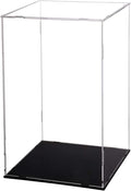 Acrylic Display Case for Collectibles,Acrylic Boxes for Display,Countertop Box Cube Organizer Stand Riser Dustproof Protection Showcase for Action Figure Doll Model Memorabilia(6x6x9.8 inch)