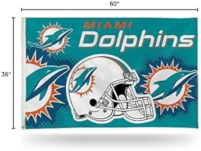 NFL Rico Industries Standard 3' x 5' Banner Flag Single Sided - Indoor or Outdoor - Home Décor