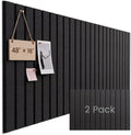 Felt Bulletin Board Cork Board Alternative 48" X 16" Black