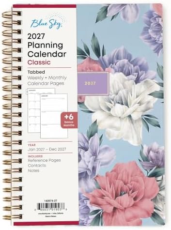 Blue Sky 2027 Weekly & Monthly Planner Calendar, 5"x8", Tula