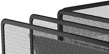 TRU RED Wire Mesh Horizontal File Organizer, 4‑Compartment – Desktop File Sorter for Papers, Folders & Mail