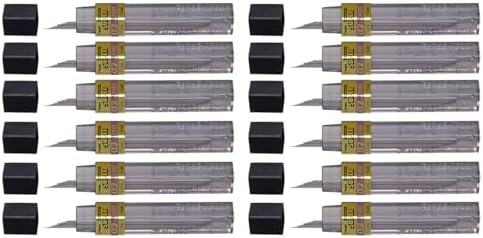 Pentel Super Hi-Polymer Lead Refill 0.2mm, Super Fine, HB, 12 Pieces/Tube (C502-HB)