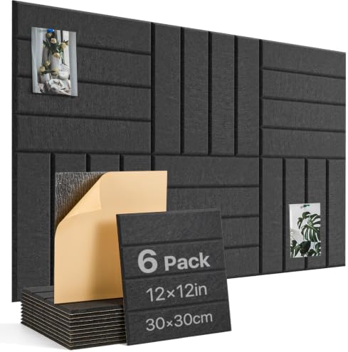 Cork Board, 36''x24'' Felt Bulletin Board with Self Adhesive Black