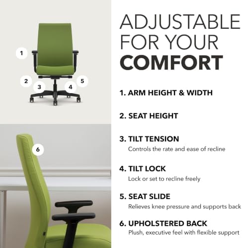 HON Ignition 2.0 Ergonomic Office Chair, Lumbar Support, Desk Chair, Pear