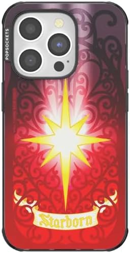 PopSockets iPhone 14 Pro Phone Case with MagSafe- Mirror Starborn | Magnetic, Wireless Charging, Camera & Drop Protection, Acotar, Throne, Glass, Sarah, Bookish
