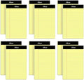 Alitte 5x8 Small Notebooks – 12 Pack Narrow Ruled, Yellow Perforated Note Pads with 50 Sheets Per Notepad, (No Ink Bleeding) Ideal Legal Pads for Writing, Note Taking, Home, Office, School