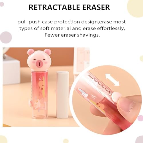 Capybara Stationery Set, Cute Pink School Supplies Gift for Students
