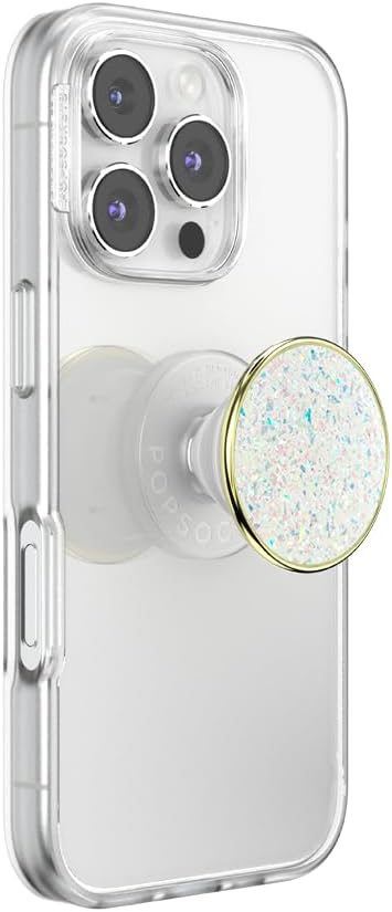 PopSockets Adhesive Phone Grip, Holder- Opal | Secure Comfortable Hold, Anti-Drop, Kickstand, Enamel, Designs, Pearl, Pretty, Bling, Crystal