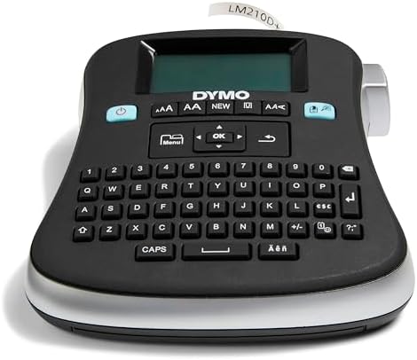 DYMO Desktop Label Maker | LabelManager 210D All-Purpose Portable Label Maker, Easy-to-Use, One-Touch Smart Keys, QWERTY Keyboard, Large Display, For Home & Office Organization