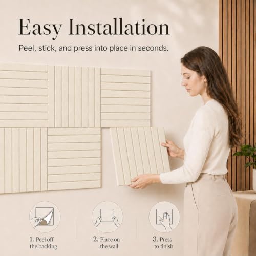 Stripe Felt Bulletin Board Tiles, Cork Board Alternative 48 x 36 in