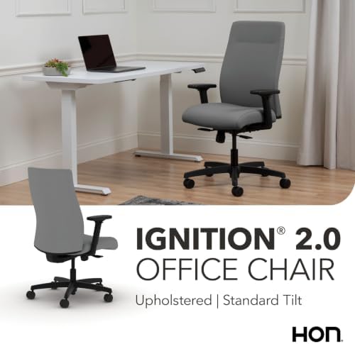 HON Ignition 2.0 Ergonomic Office Chair, Lumbar Support, Desk Chair, Frost