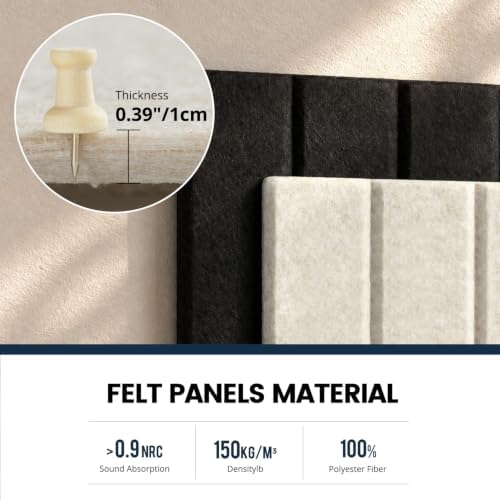 Felt Bulletin Board 48" X 16" Cork Board Alternative Oatmeal