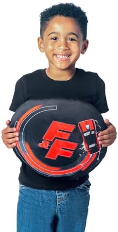 Northwest Fast and Furious Burn Rubber Tracks Cloud Pillow 12" – Cool Car Plush Stuffed Toy for Kids & Adults, Racing Room Decor, Gift for Boys