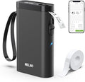 Nelko P21 Label Maker Machine with Tape, Bluetooth Label Printer, Black