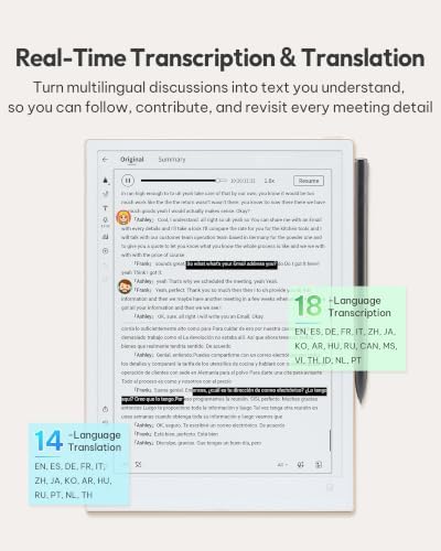 iflytek AINOTE 2, 10.65" E Ink Tablet with Recording & AI Meeting Summaries