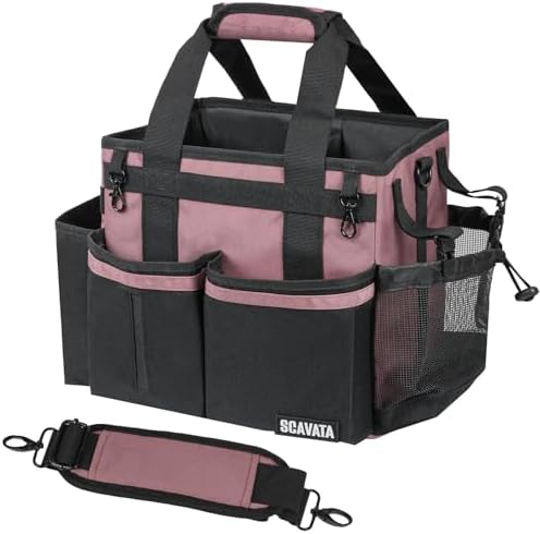 SCAVATA Compact Wearable Cleaning Caddy with Handle & Shoulder Straps