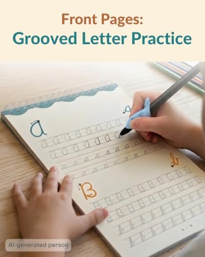 Magic Grooved Cursive Handwriting Workbook for Kids