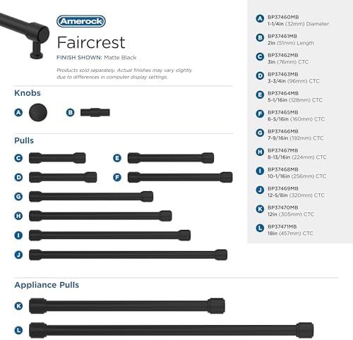 Amerock 7-9/16" Faircrest Matte Black Drawer Pull