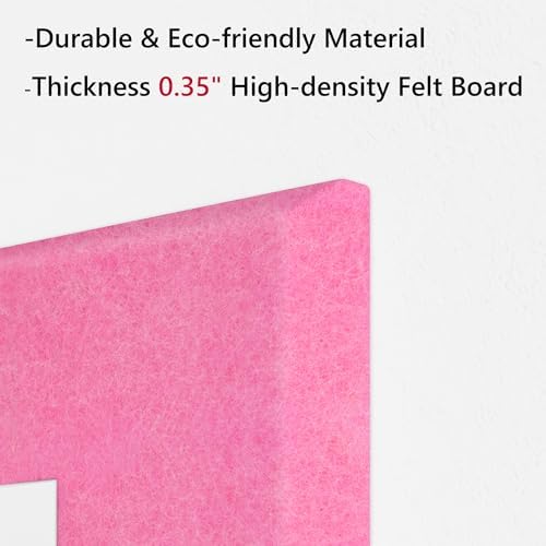 Neatsure Large Cork Board for Wall, 36" x 24" Bulletin Board with Pushpins, 6 Panels Felt Tiles Tack Push Pin Board for Office, Pink
