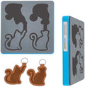 SUPERDANT Cat Pendant Leather Die Kitten Keychain Decor Wooden Die Cutter Leathers Cutting Dies DIY Art Crafts Leathers Dies Cutter for Men Women Leather Making for Handmade Lover Gifts