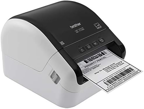 Brother QL-1100 Wide Format, Postage and Barcode Professional Thermal Label Printer, Black (Renewed Premium)