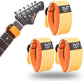Gruv Gear Fret Wrap & Guitar Mute, Fretwrap for Acoustic, Electric & Bass | String Dampener Recording, Tapping & Practice Accessory (3 Pack, Medium Orange, Fits 5 String Bass, 7 String Guitar)