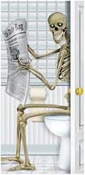 Skeleton Restroom Door Cover Party Accessory (1 Count) (1/Pkg)