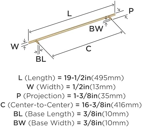 Amerock 16-3/8" Bar Pulls Champagne Bronze Drawer Pull