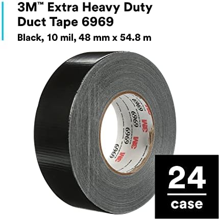 3M Extra Heavy Duty Duct Tape 6969, Black, 48 mm x 54.8 m, 1 Roll
