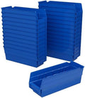 Akro-Mils 30120 Heavy Duty Plastic Shelf Bins, 12"x 4"x 4", Blue, 24-Pack
