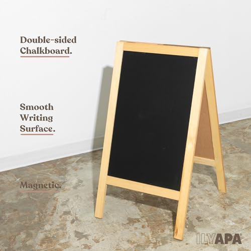 Ilyapa A Frame Chalk Board Easel Sign 40x20 in - Sandwich Signs Outdoor
