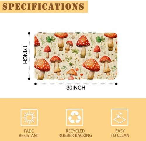 Kitchen Rugs and Mats,Washable Non-Slip Floor Mats Door Mat