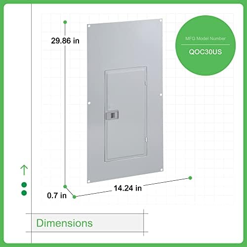 Square D - QOC30US 30-Space Load Center Surface Cover,GRAY