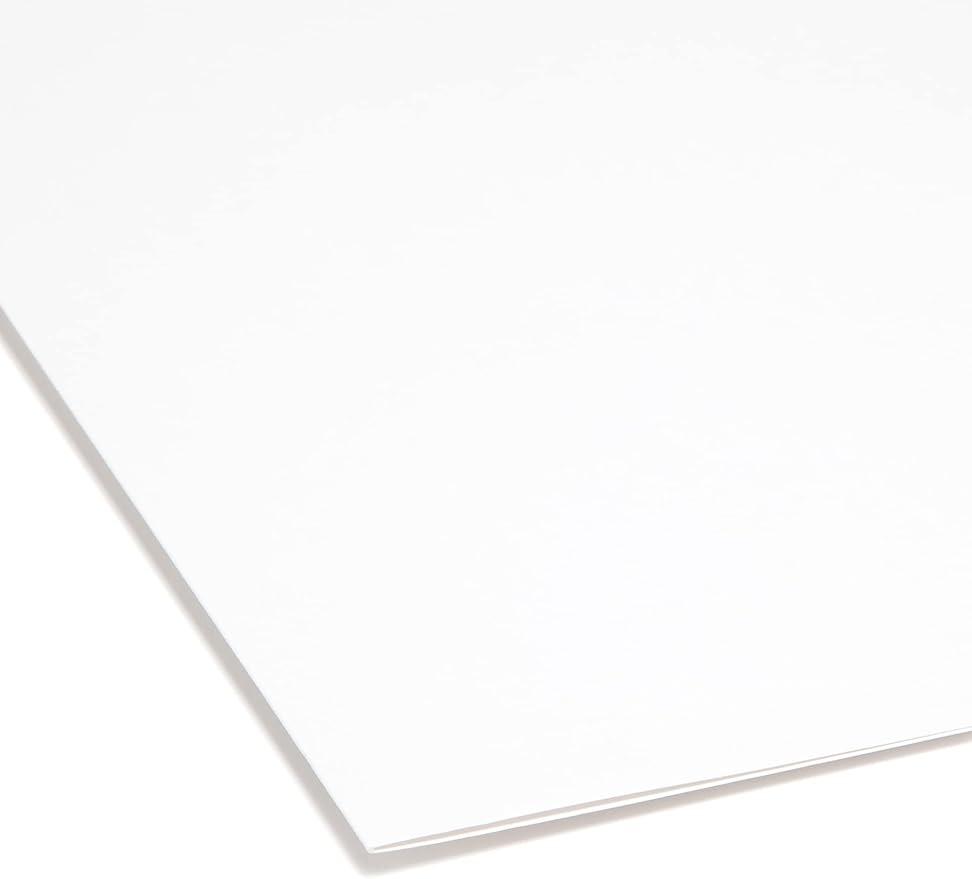 Smead File Folder, Reinforced 1/3-Cut Tab, Letter Size, White, 100 per Box (12834)