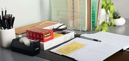 Scotch Transparent Tape with C60 Desktop Dispenser, 3/4 x 1000 Inches