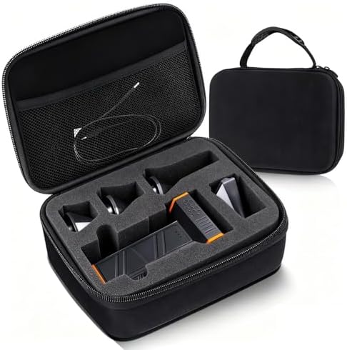 YouKnow Travel Case Compatible with WOLFBOX MF50 Compressed Air Duster - Custom Foam Organizer for Blower Tool & Accessories (Only Case) (Black)